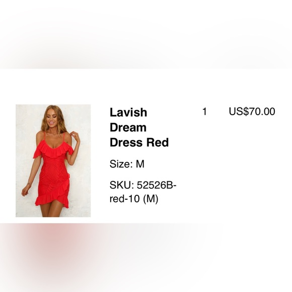 Hello Molly size Medium red fun and flirty dress - Picture 2 of 2